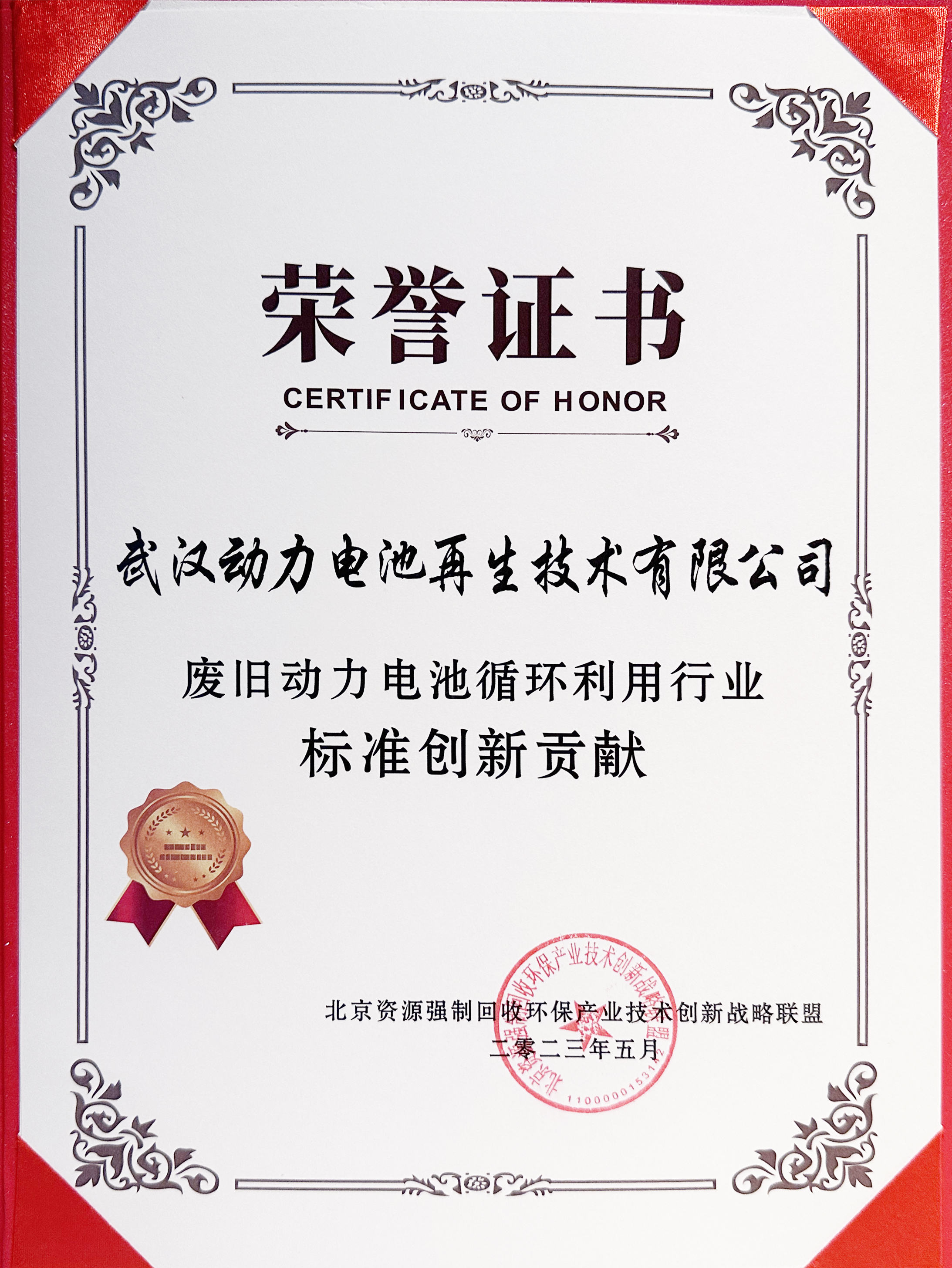 廢舊動力電池循環(huán)利用行業(yè)標(biāo)準(zhǔn)創(chuàng)新貢獻(xiàn)獎（武漢動力再生）.jpg